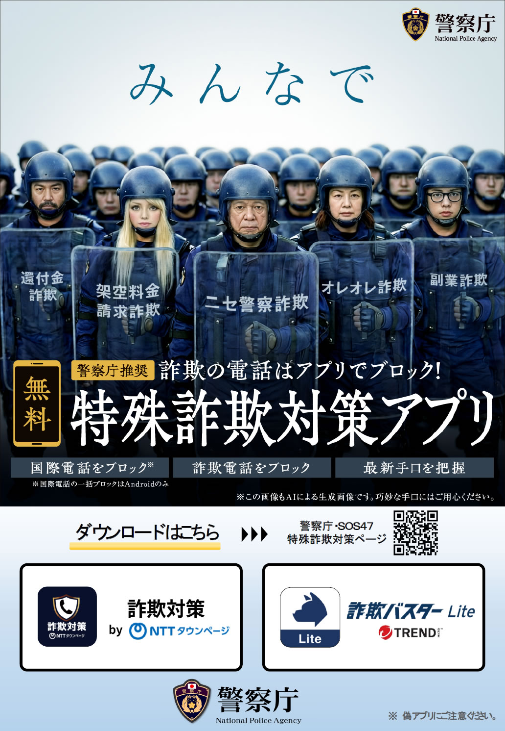 ニセ警察詐欺にご注意